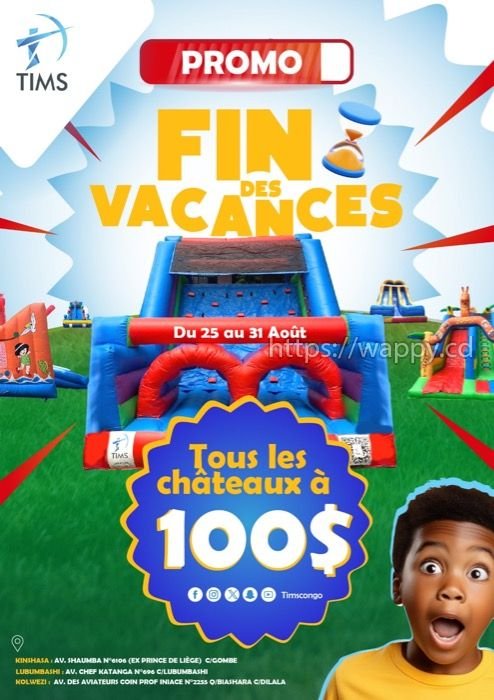 Promotion châteaux gonflables de toute les tailles