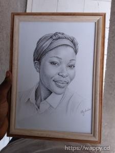 Portrait au crayon avec studio MG