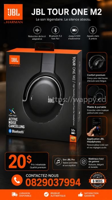 Casque bluetooth JBL TOUR M2 ONE