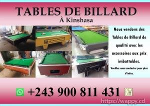 TABLES DE BILLARD