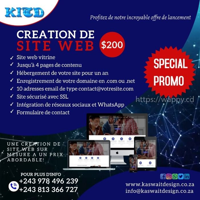 Conception de site web : SPECIAL PROMO $200
