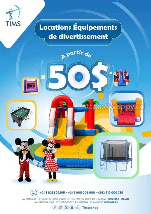 Equipement de divertissement à partir de 50$